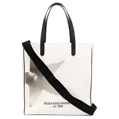 Golden Goose Star-print Canvas Tote Bag