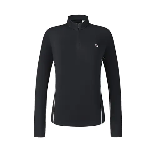 FILA Tennis T Shirts Women's RD Royal Blue Half Turtleneck Moderate