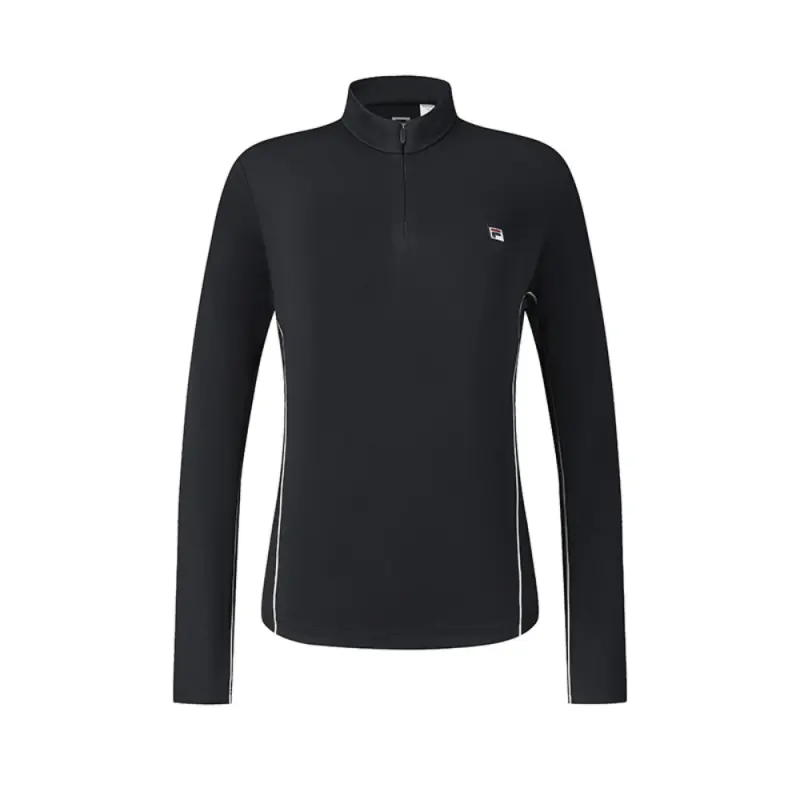 FILA Tennis T Shirts Women's RD Royal Blue Half Turtleneck Moderate