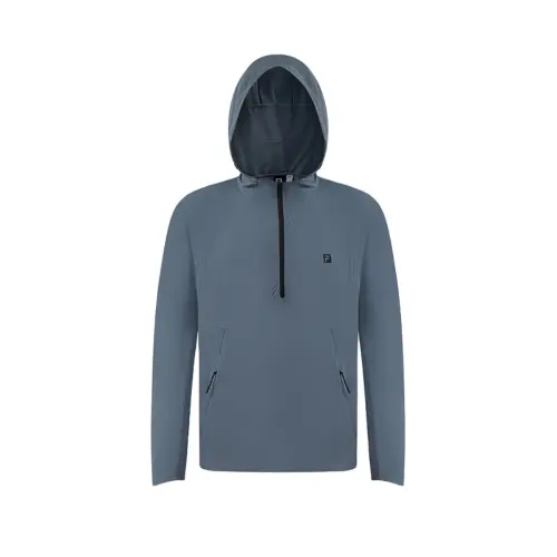 FILA Fitness Sweatshirts Men's Azure Sky Blue Hooded Moderate Regular