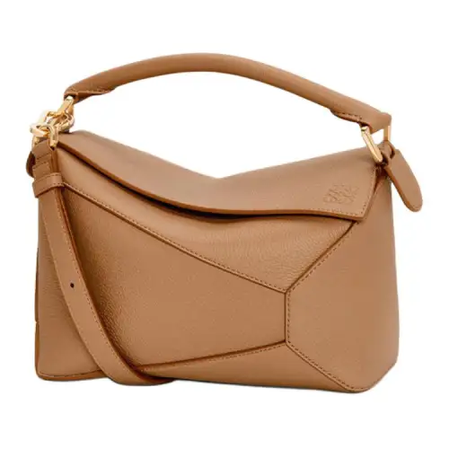 LOEWE Soft Grain Calfskin Shoulder Bag, Crossbody Bag, Handbag Small Women's Toffee