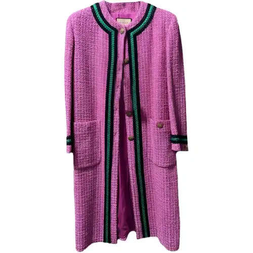GUCCI Coats Women's Pink Moderate Straight Fit