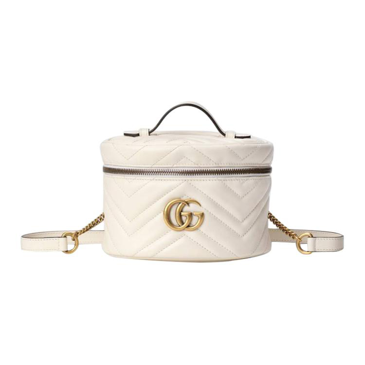 Женская сумка Gucci GG Marmont (белая) — фото 1