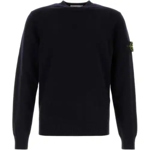 STONE ISLAND Logo Patch Crewneck Sweater