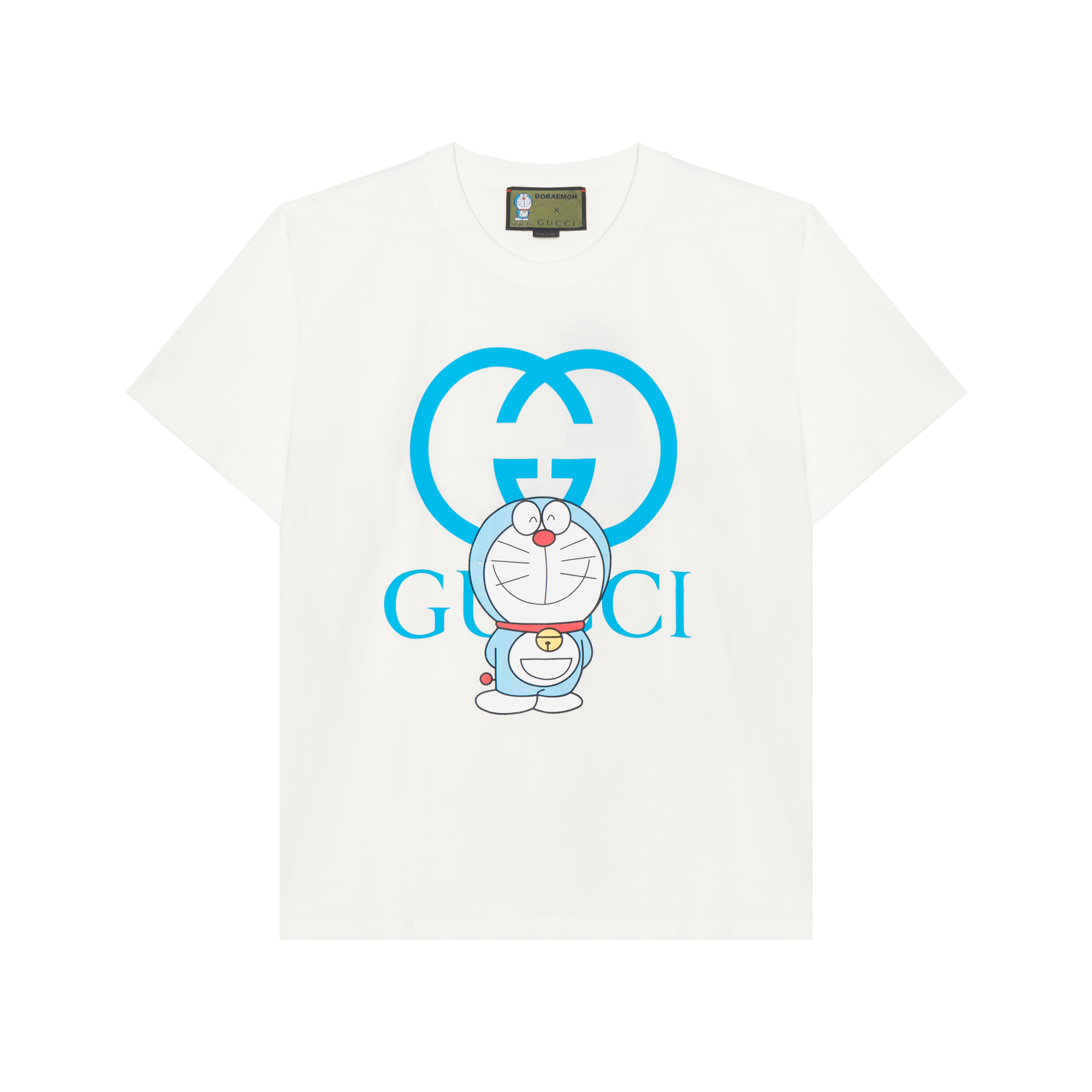 Мужская футболка Gucci x Doraemon (слоновая кость) — фото 1