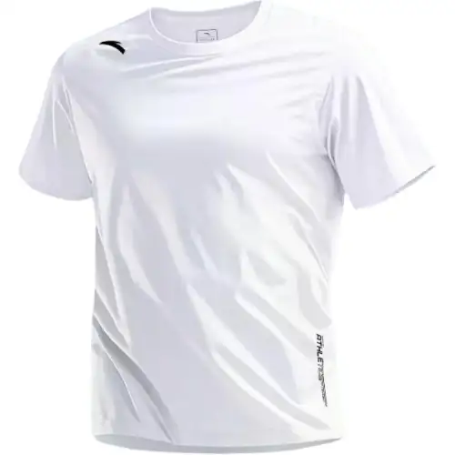 ANTA T Shirts Men's 7114 1 Pure White Crew Neck Thin Straight Fit
