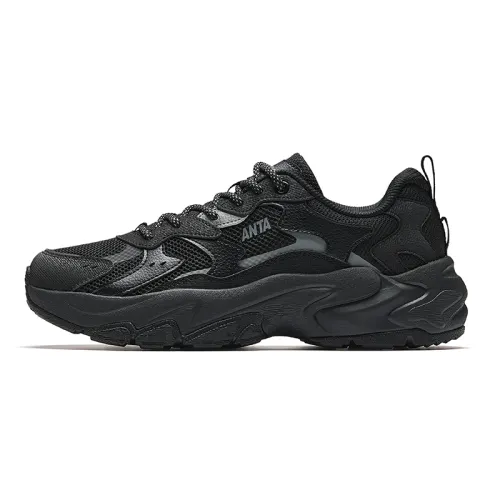 Anta Starry Sea 2.0 Cushioning Abrasion Resistant Lightweight Low top Chunky Sneakers Men's Black