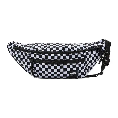Vans Polyester One Shoulder Crossbody Sling Bag, Fanny Pack Unisex Black & White