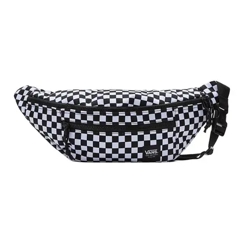 Vans Polyester One Shoulder Crossbody Sling Bag, Fanny Pack Unisex Black & White