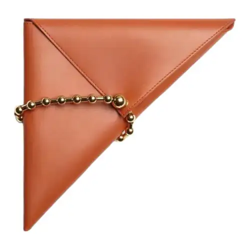 Bottega Veneta Calfskin Clutch Women's Orange