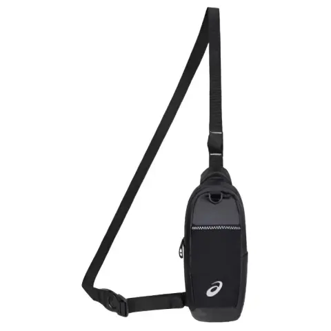 Asics Polyester Crossbody Bag Sling Bag Unisex Black