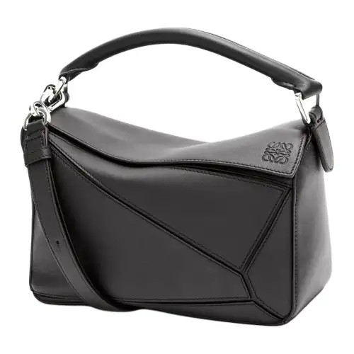 LOEWE Puzzle Bag In Classic Calfskin Small Black
