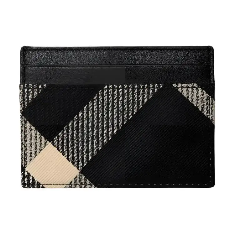 Burberry Cotton Card Holder Men's Black & Calico