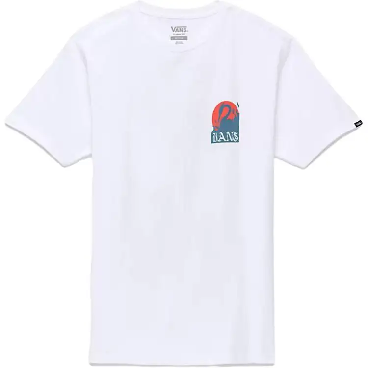 Vans T Shirts Unisex White Crew Neck Moderate Straight Fit