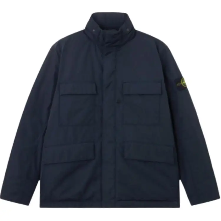 STONE ISLAND Logo Patch Zip Up Padded Jacket
