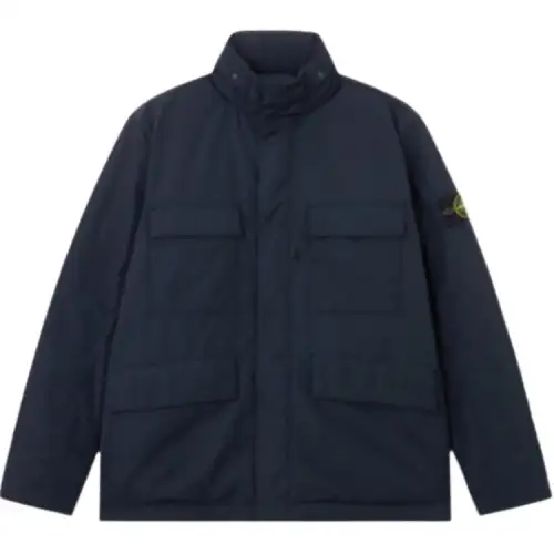 STONE ISLAND Logo Patch Zip Up Padded Jacket