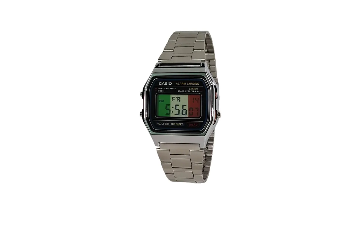 CASIO Custom Collection Quartz Movement Stainless Steel Strap Watch Unisex Black Dial