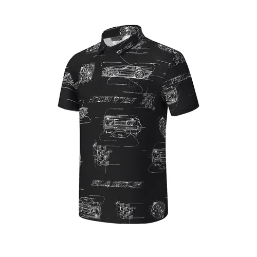 FILA Golf Polo Shirt Men's All Over Print