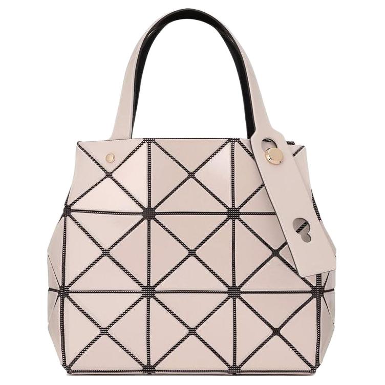 ISSEY MIYAKE CARAT Nylon Handbag Women's Cream