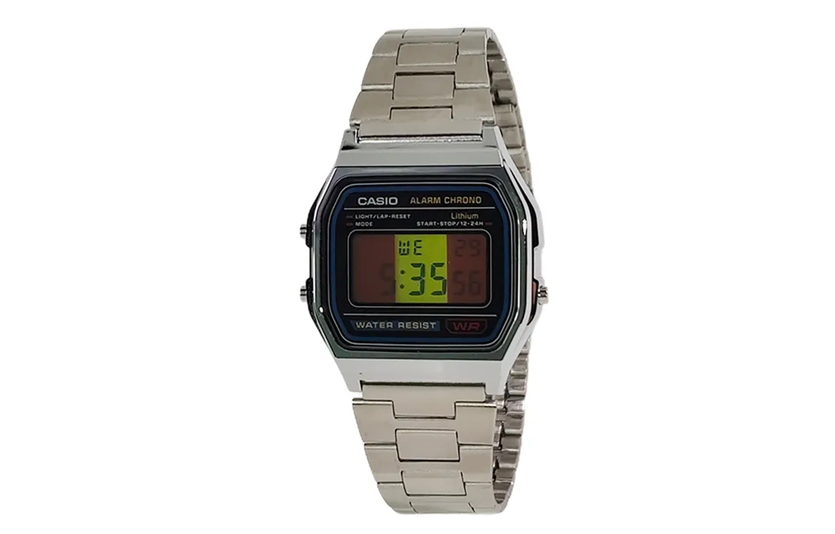 CASIO Custom Collection Quartz Movement Stainless Steel Strap Watch Unisex Black Dial