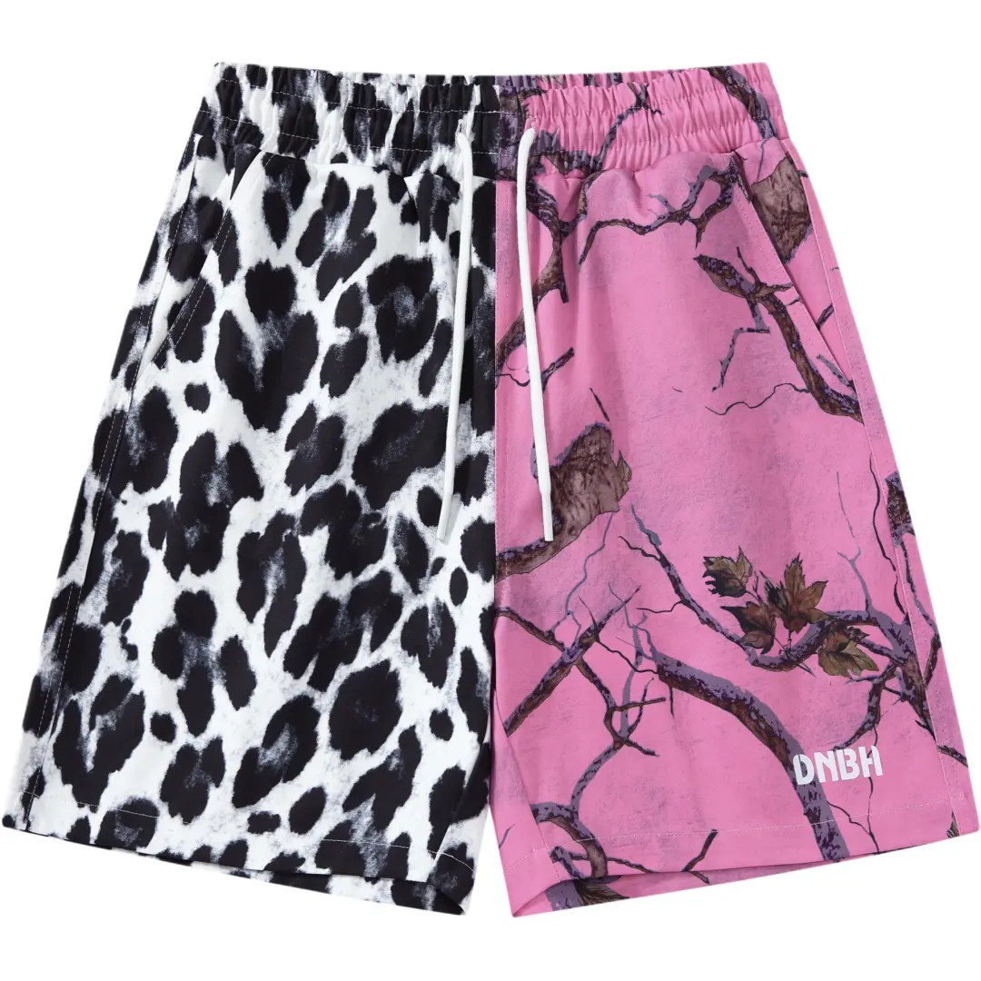 DNBH Dual Combo Collection Leopard Print Collection Casual Shorts Unisex