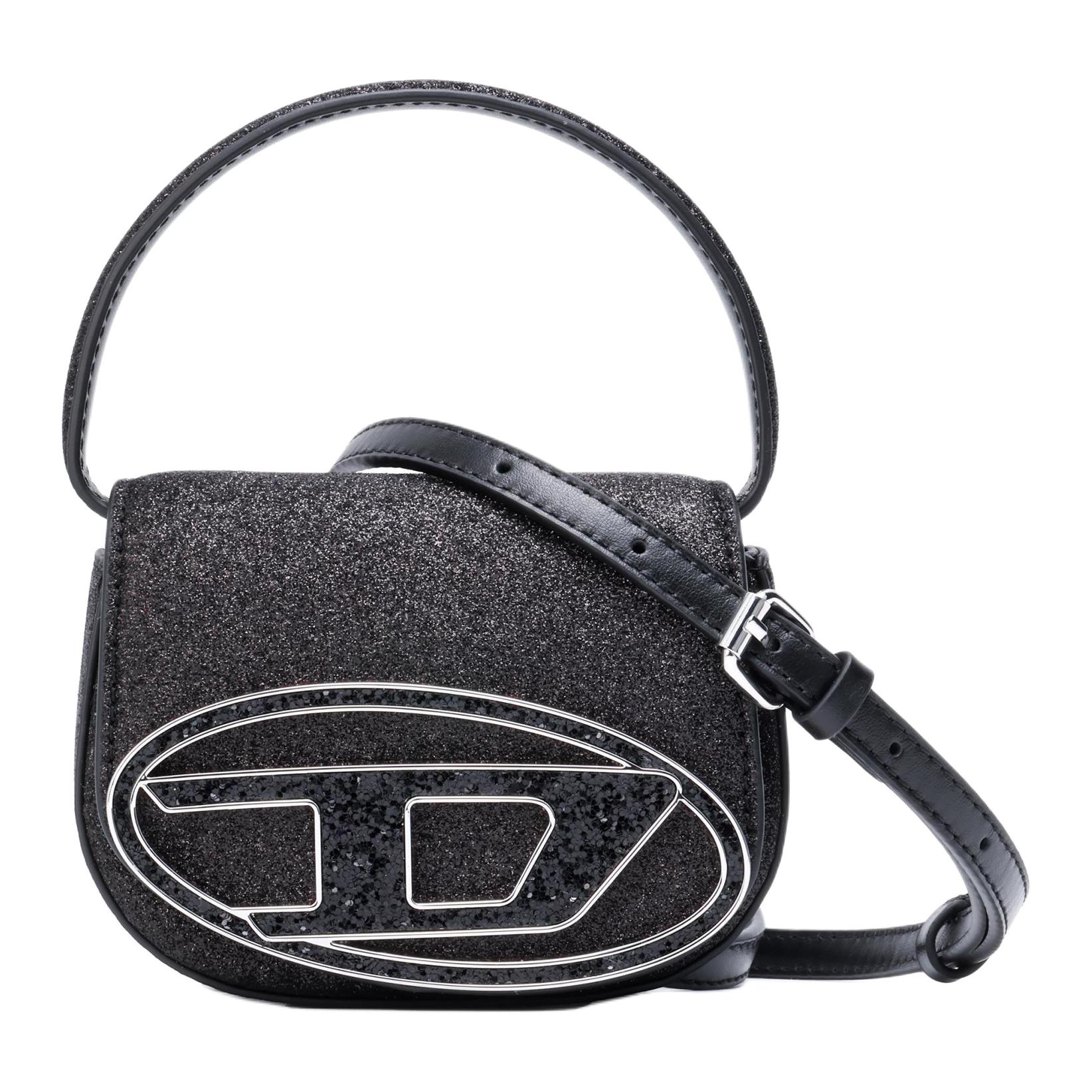 DIESEL Removable adjustable straps, black one-shoulder bag
