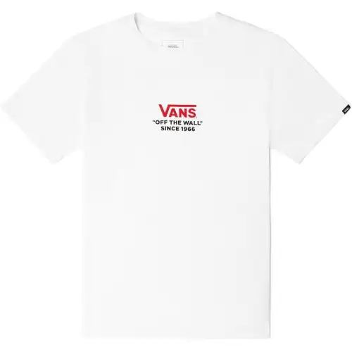 Vans T Shirts Unisex White Crew Neck Moderate Straight Fit