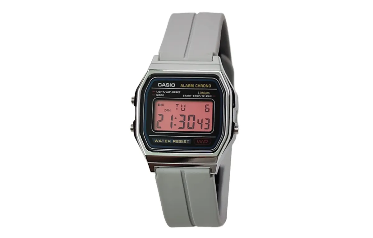 CASIO Custom Collection Quartz Movement Silicone Strap Watch Unisex Black Dial