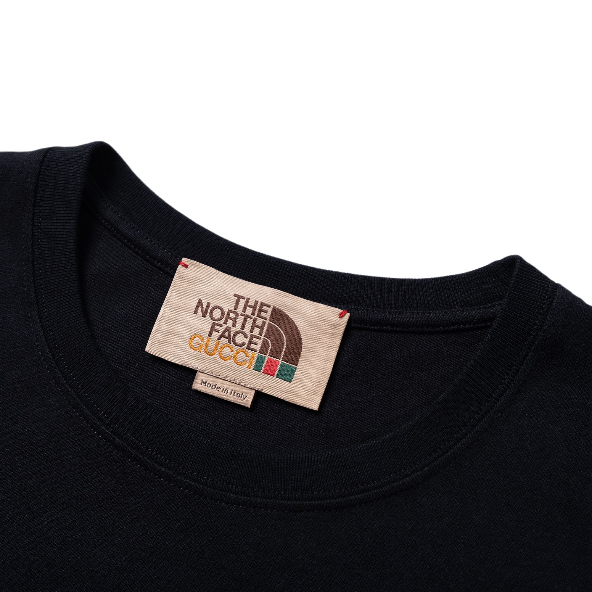 Женская футболка Gucci x THE NORTH FACE Logo T (черная) — фото 5