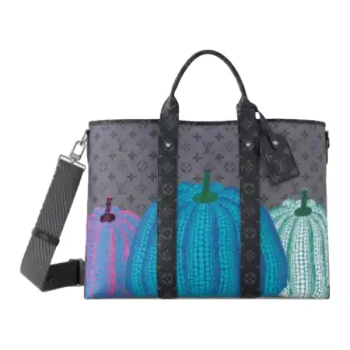 LOUIS VUITTON Lv X Yk Weekend Tote Pumpkin Print