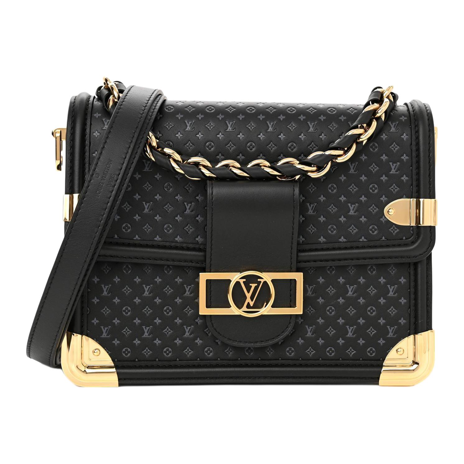 LOUIS VUITTON Dauphine Monogram All Over Print With Cow Leather And Micro Fiber Lining Daphne Handbag, Shoulder Bag