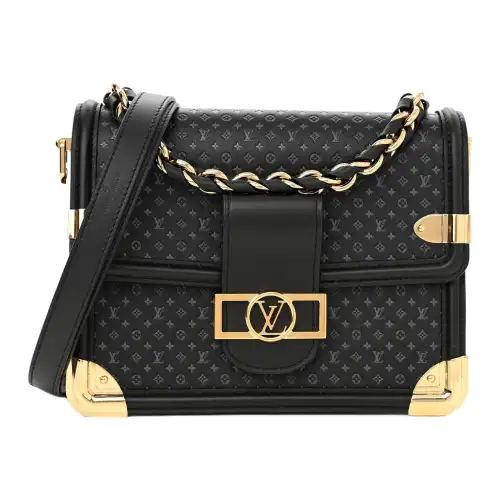 LOUIS VUITTON Dauphine Monogram All Over Print With Cow Leather And Micro Fiber Lining Daphne Handbag, Shoulder Bag