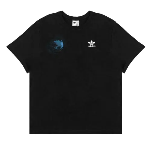 Adidas Originals B+F TREFOIL American Vintage Logo Print Loose Fit Crew Neck Short Sleeved T Shirts Men's