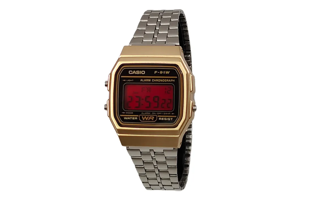 CASIO Custom Collection Quartz Movement Stainless Steel Strap Watch Men's Watches Black Dial