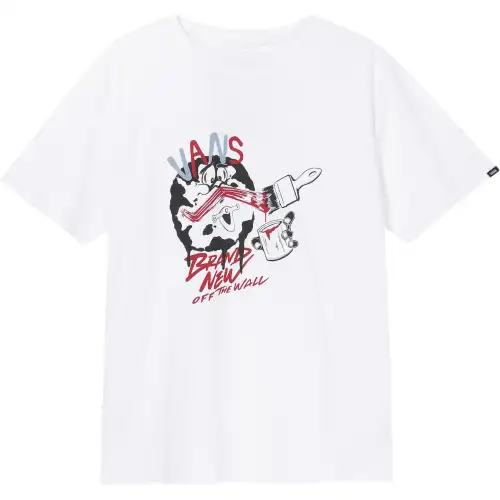 Vans T Shirts Unisex White Crew Neck Moderate Straight Fit