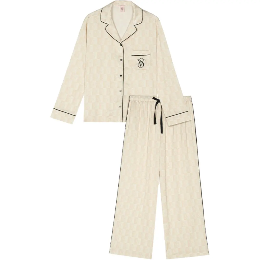 Victoria's Secret Pajama Set Lightweight Smooth And Sleek Shiny Satin Women's
