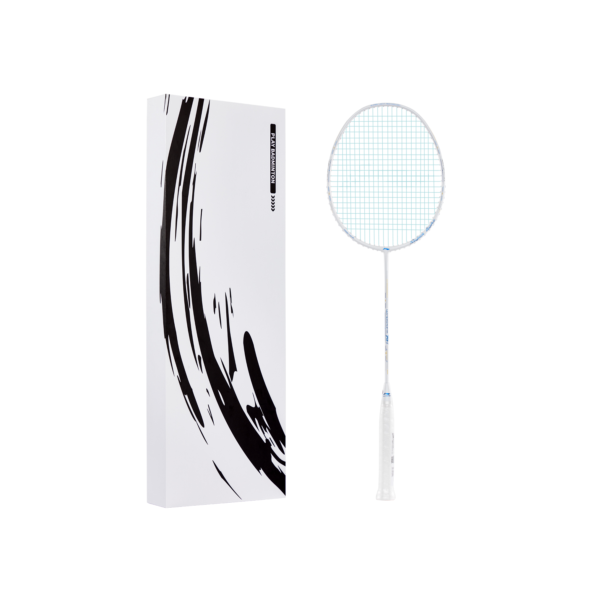 Li Ning WS79S Full Carbon Badminton Rackets Control Type All around Defense Advanced Level 675MM Unisex 5UG6 White