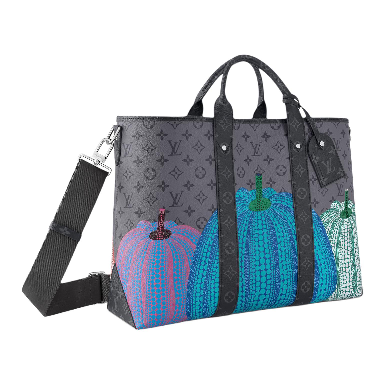 Мужская сумка Louis Vuitton x Yayoi Kusama (серая) — фото 2