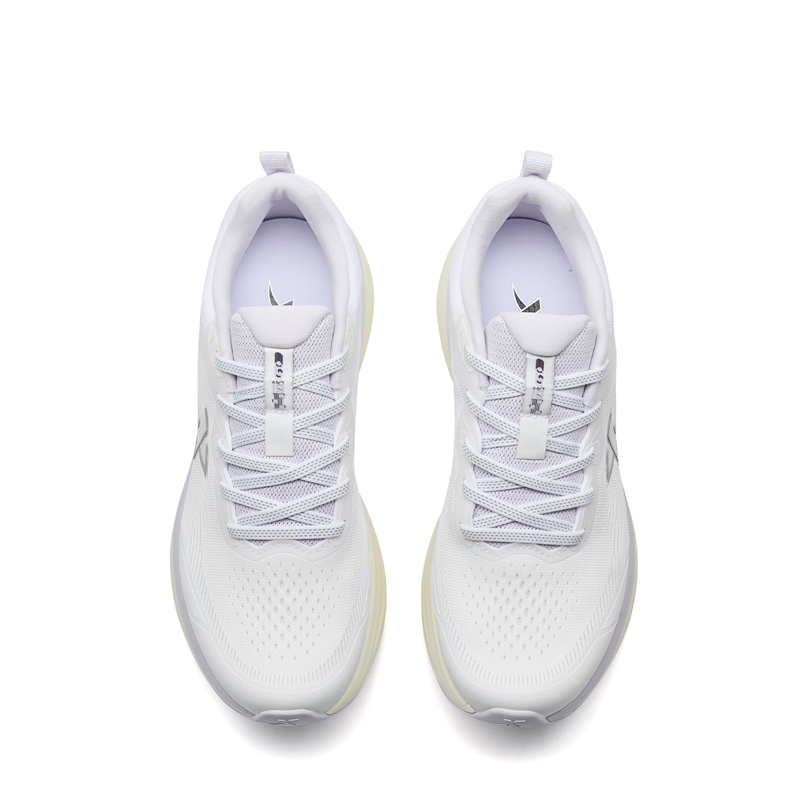 XTEP Abrasion Resistant Breathable Low top Casual City Commuting Running Shoes Women’s Classic White Daisy Purple