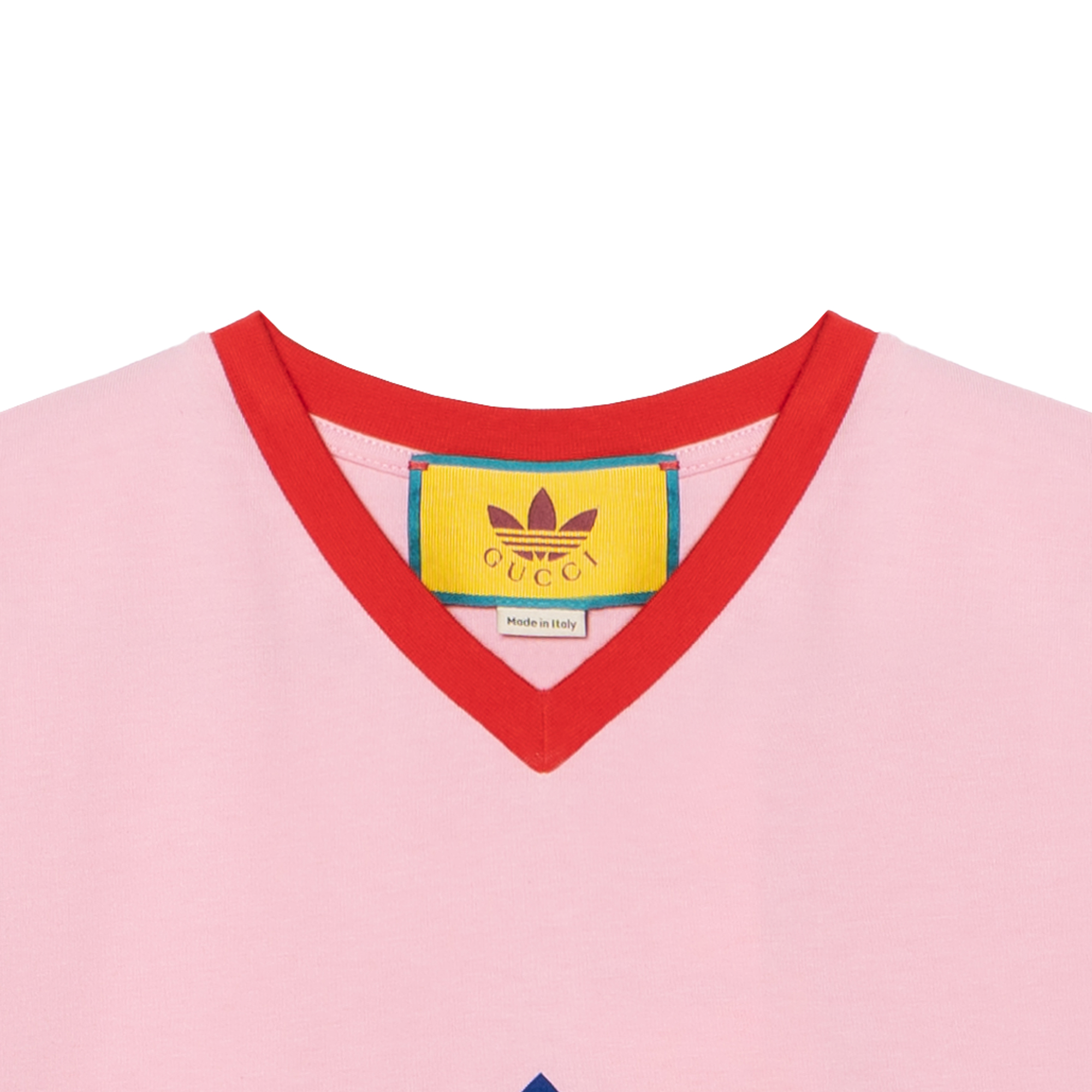 Женская футболка Gucci x adidas originals (розовая) — фото 5