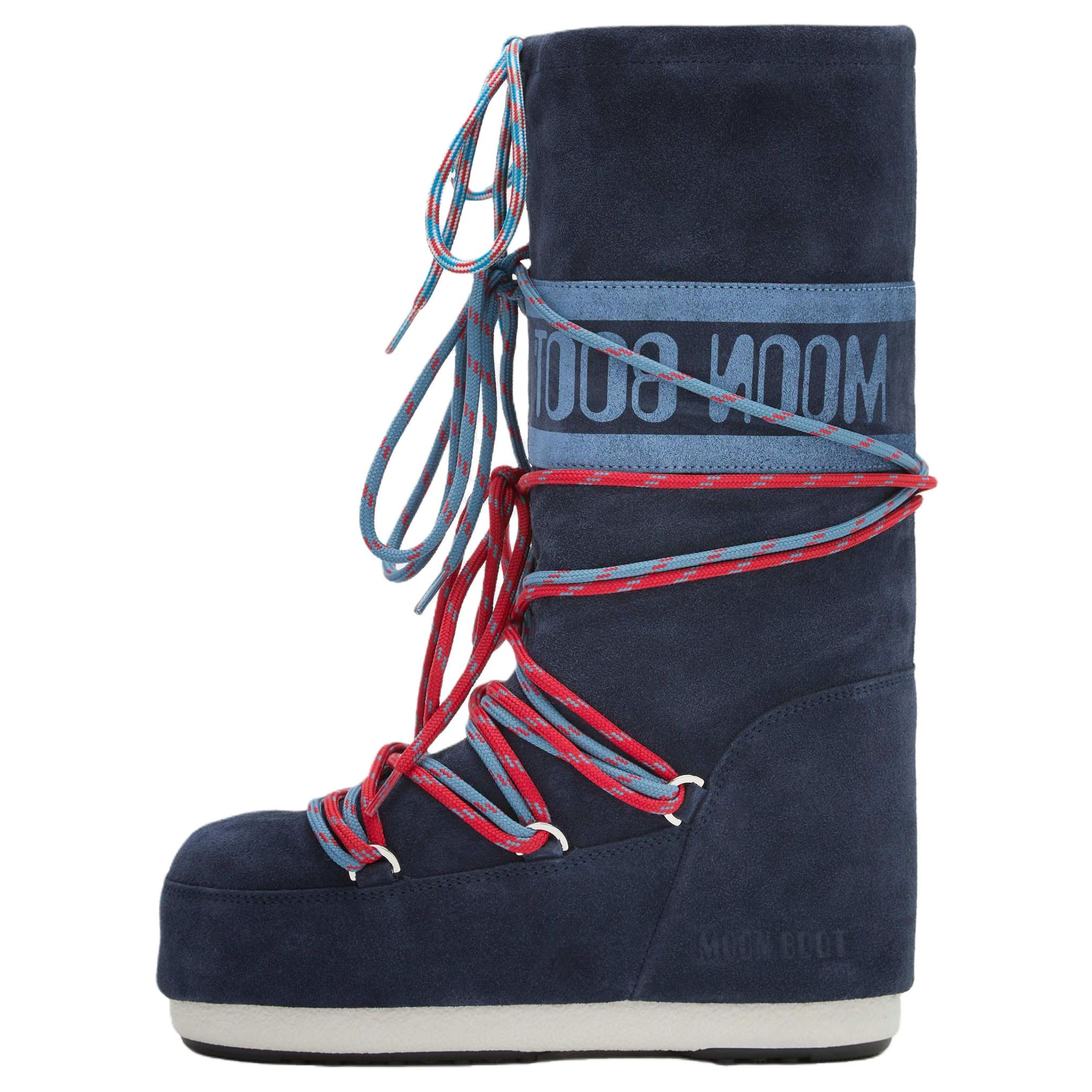 Moon Boot ICON үнээ Suede Suede Suede Supe Sup Bear Hearchs Beach Books Unisex Navy Blue Blue