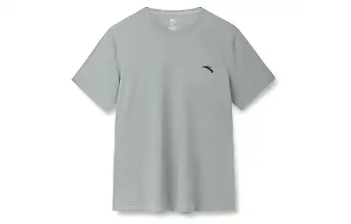 ANTA T Shirts Men's Bean Gray Crew Neck Thin Straight Fit