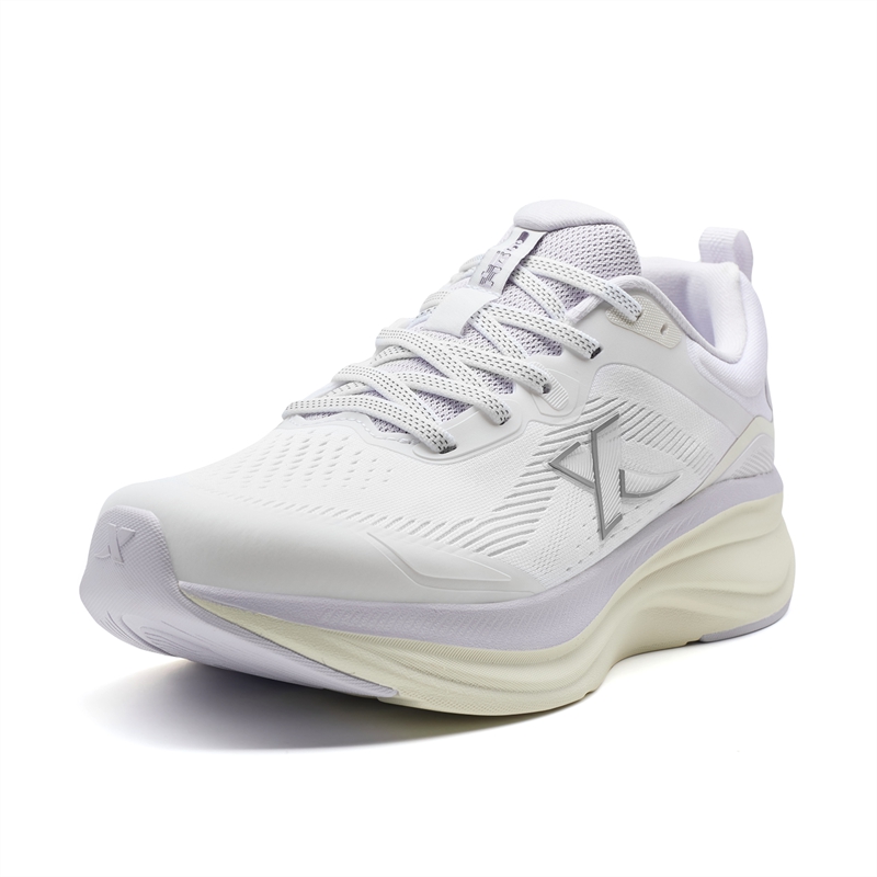 XTEP Abrasion Resistant Breathable Low top Casual City Commuting Running Shoes Women’s Classic White Daisy Purple