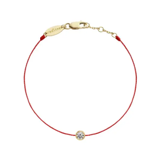 Redline 18K yellow gold cord diamond bracelet