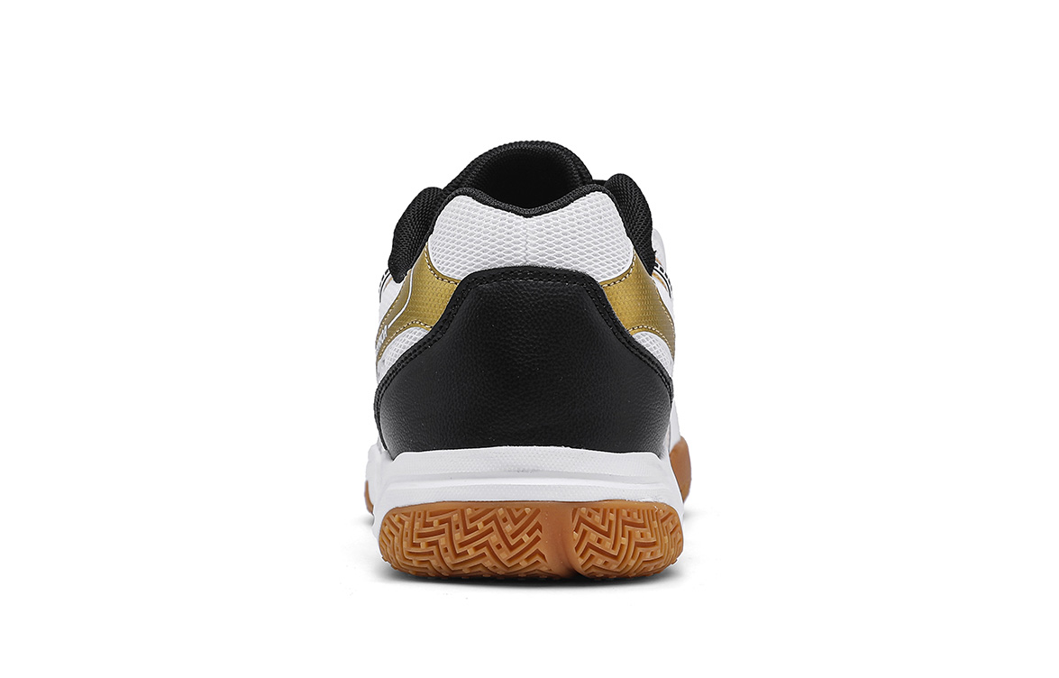 Warrior Cushioning, Wear Resistant Low top Badminton Shoes Men’s White Black Gold