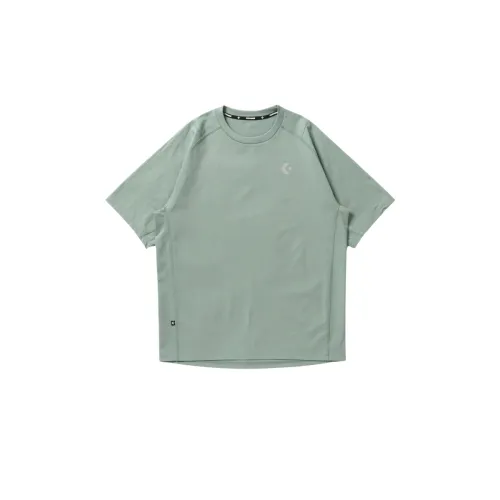 Converse T Shirts Men's Green Crew Neck Moderate