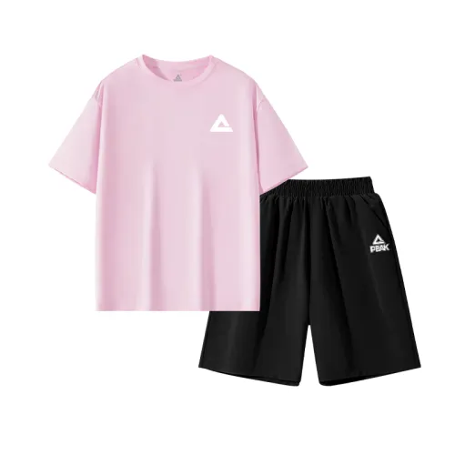 Children's trend sports suit, fashionable universal comfortable soft quick dry shorts, set, for running, American style, simple and elegant design, with short sleeve, 2 pieces, for teenagers