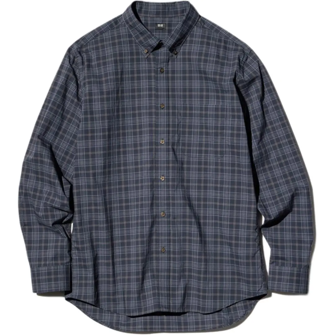 UNIQLO Shirts Unisex Dark Gray Lapel Moderate