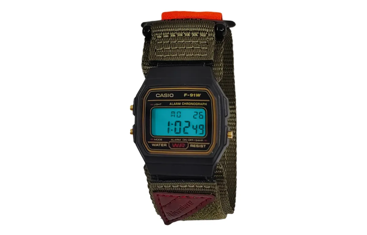 CASIO Custom Collection Quartz Movement Nylon Strap Watch Men's Watches Black Dial