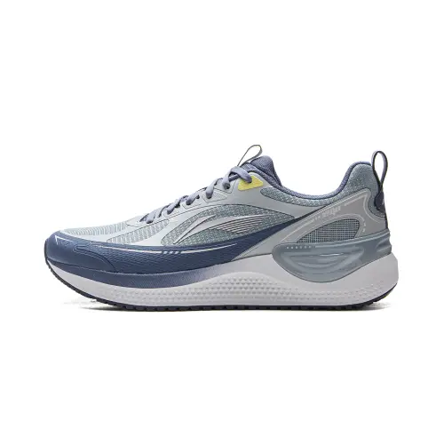 Li Ning Easy to Adapt 2 Cushioning Slip Resistant Abrasion Resistant Breathable Low top Running Shoes Men's Gray Blue